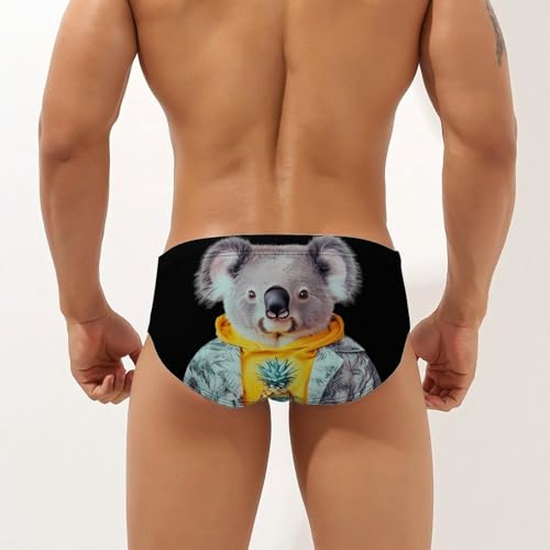 Koala Cute Mens Swim Briefs Quick Dry Triangle Trunks Swimsuit Swimming Bikini Swimwear2