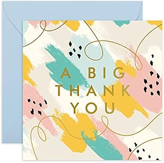 Central 23 - Thank You Card Single - 'A Big Thank You' - for Nurses Doctors Wedding Baby Shower - Gratitude Card - Blank Inside - Comes with Fun Stickers