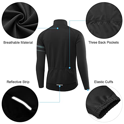 Chaqueta de ciclismo para hombre negro talla M miniatura 3