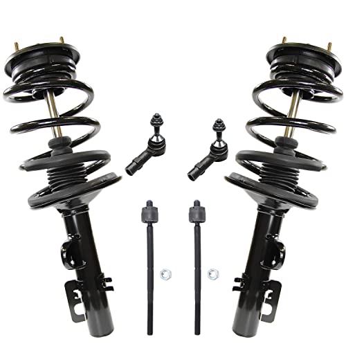 Image of Detroit Axle - Front Coil Spring Struts Tie Rod Suspension Kit for FWD 2005-2007 Ford Five Hundred Montego - 6pc Set