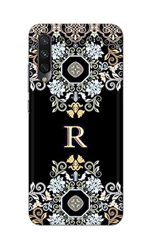 Image of PRINTFIDAA Name II Initial II Letter Floral Pattern Alphabet R Printed Designer Hard Back Case Cover for Xiaomi Mi A3 / Mi CC9e -(TI) MVN1007