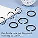 SWZHAI Plastic Binder Rings 210 Pieces, Book Rings 1 inch, Flash Card Rings, Rings for Index Cards, Black Loose Leaf Binder Rings, Paper Rings, Ring Clips for Index Card, Book Binder Rings