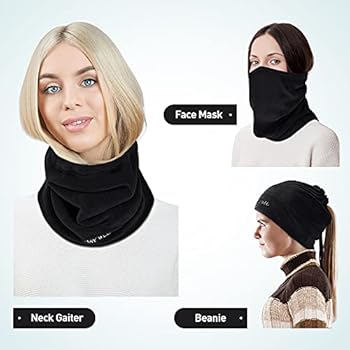 Neck Scarf For Men Thermal Fleece Neck Gaiter Face Mask For Men Women, Winter Windproof Snood Balaclava Tube Scarf For Cold Weather Outdoor Sports Skiing Snowboard:Automobiles & Motorcycles Ski Mask For Men