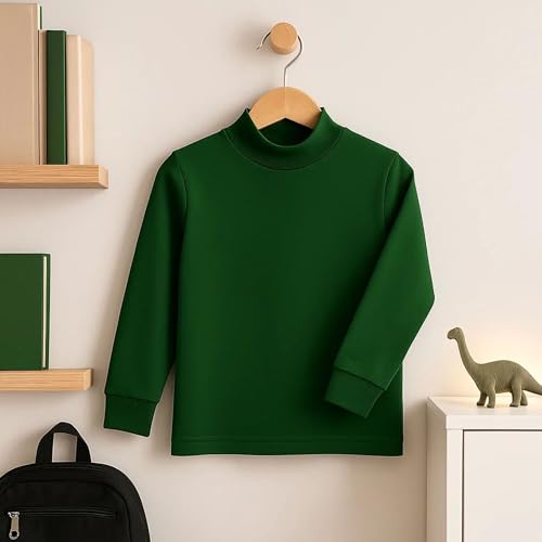 BABIDU - Punt NOU Camiseta Niños Unisex Cuello Medio Alto Semicisne, Camiseta para Niño y Niña Unisex de 2 a 16 Años, Camiseta Manga Larga Algodón y Poliéster