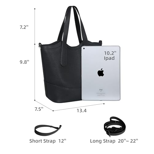 Image of Iswee Genuine Leather Purses for Women Shoulder Handbags Designer Hobo Crossbody Purse Top Handle Purse