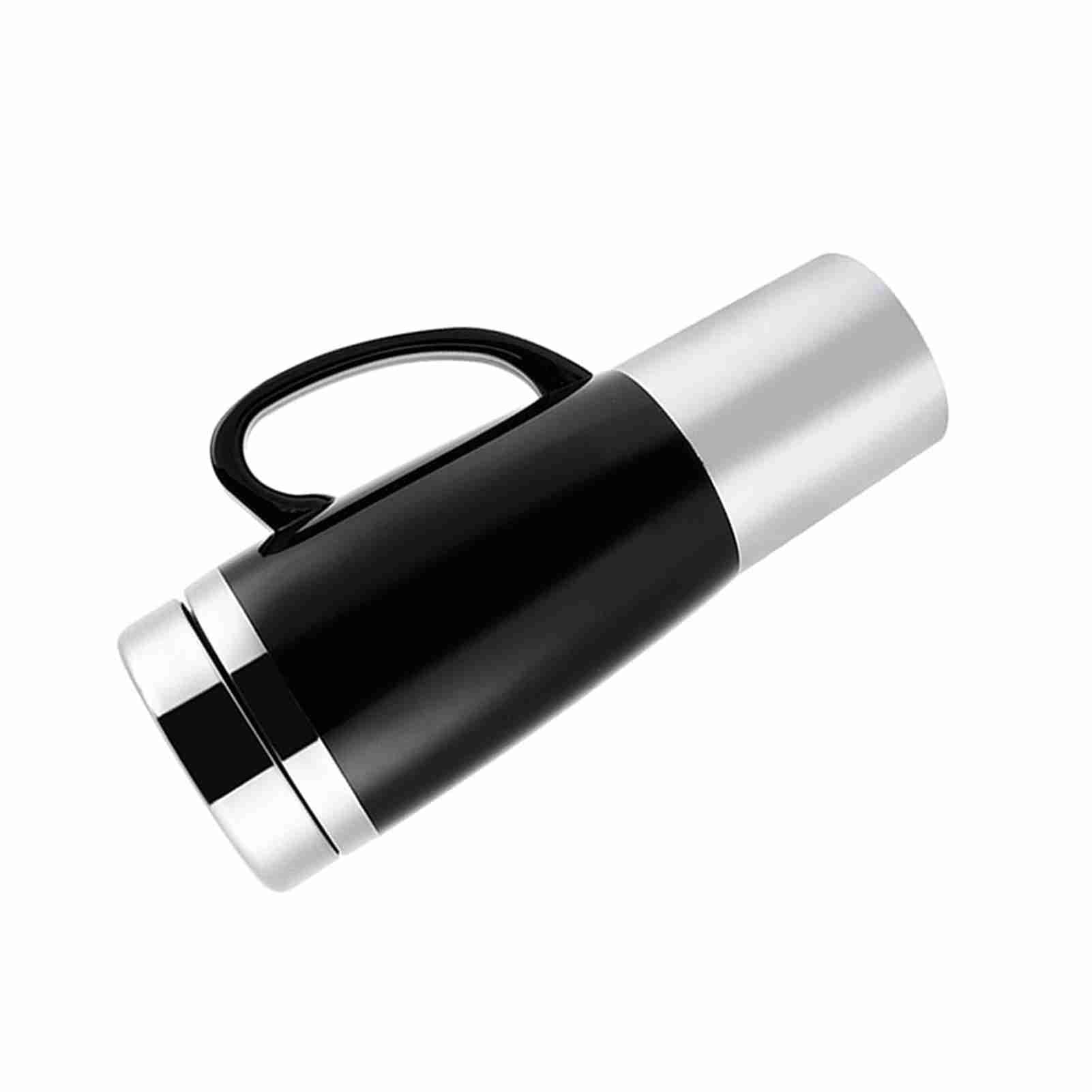 Elektryczny kubek podróżny 12 V Czajnik samochodowy 450 ml Kubek izolowany do podgrzewania wody Kawa Herbata Czarny (Czarny)