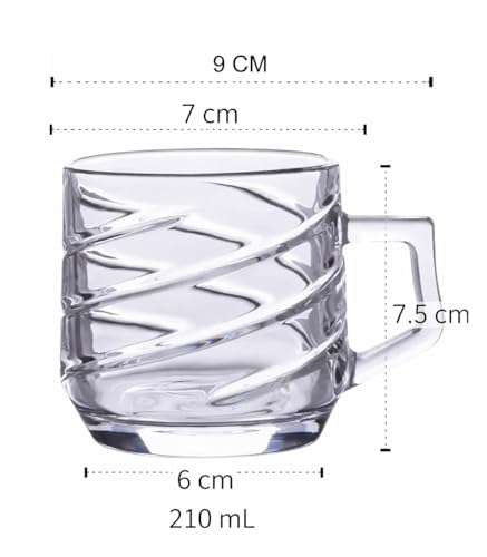 Image of IndusBay Set of 6 Tea Cups 205 ML Each