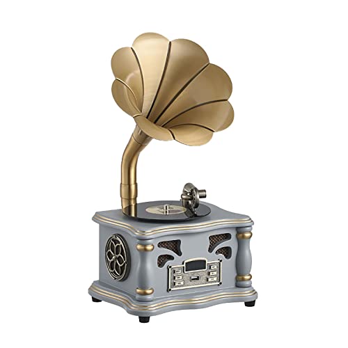 Rétro Bluetooth Audio Gramophone haut-parleur en bois européen haut-parleur Bluetooth Imitation tourne-disque Audio,Grey… - Les Beatles, Paul McCartney, John Lennon, RIngo Starr, George Harrison Rétro Bluetooth Audio Gramophone haut-parleur en bois européen haut-parleur Bluetooth Imitation tourne-disque Audio,Grey…