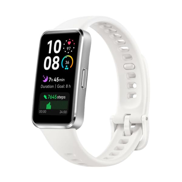 HUAWEI Reloj Inteligente Band 10 de aleación de Aluminio con hasta 14 días de duración de la batería, iOS y Android, HRV Promedio del sueño e información del sueño con un rastreador de monitoreo de