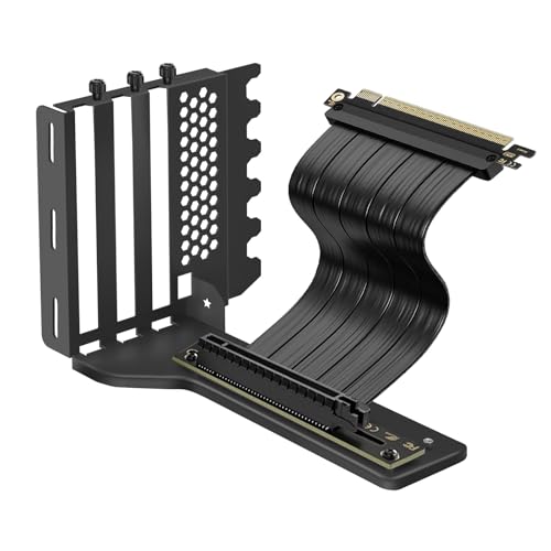 BTBcoin Vertical GPU Mount with PCIE 4.0 Riser Cable 200mm, Graphics Card Holder Bracket Kit for ATX...