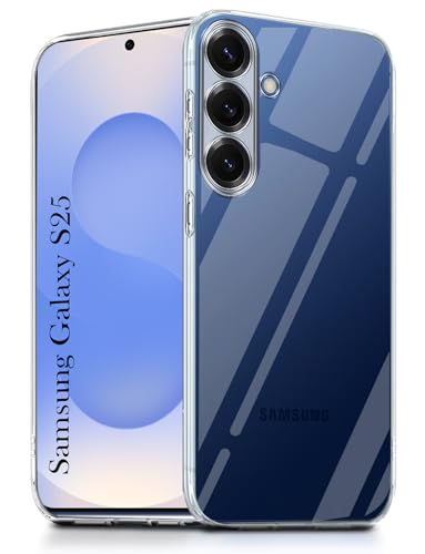 Image of Jkobi Back Cover for Samsung Galaxy S25 (Silicone Clear Shockproof Case with Camera Protection | Soft and Flexible | Transparent)