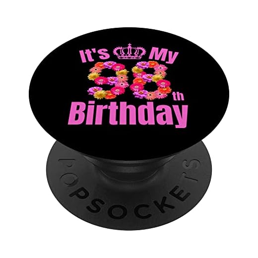 98 Año viejo cumpleaños mujeres flor su 98 cumpleaños PopSockets PopGrip Intercambiable
