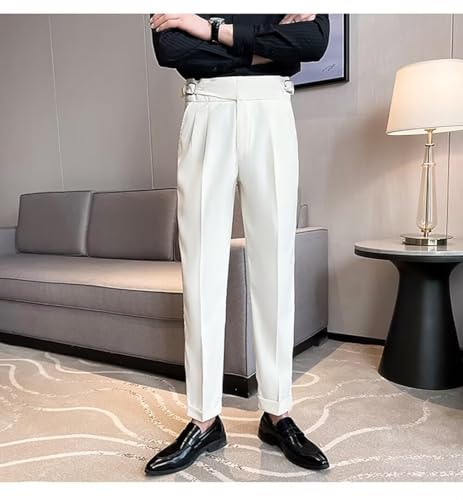 Mens Dress Pants Slim Fit Stretch Chino Pants for Men Classic Gurkha Trousers2