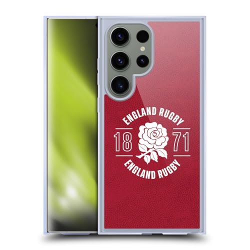 Coque gel flexible Samsung S24 Ultra Angleterre Rugby motif Rose Rouge MagSafe