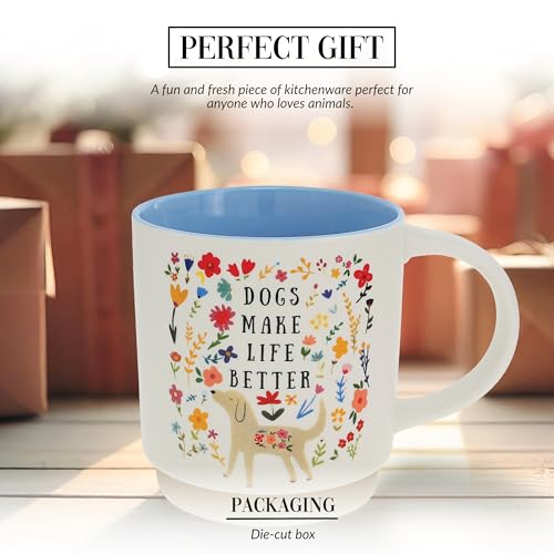 Taza de cerámica 18 oz con diseño de perros miniatura 3