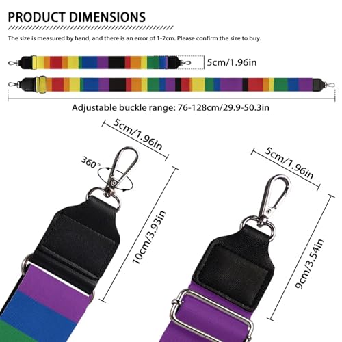 Image of Adjustable Purse Strap Replacement, Wide Shoulder Canvas Bag Strap, Crossbody Handbag Strap