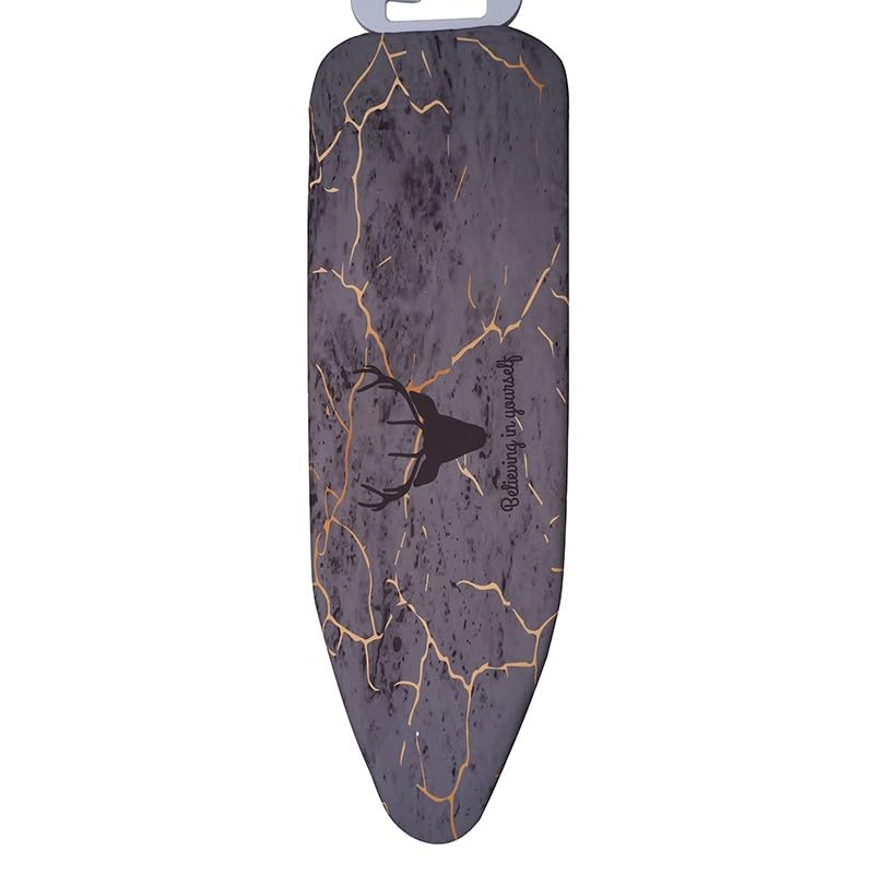 FUBESK Funda protectora gruesa antideslizante para tabla de planchar con estampado de mármol, para uso doméstico, 140 x 50 cm