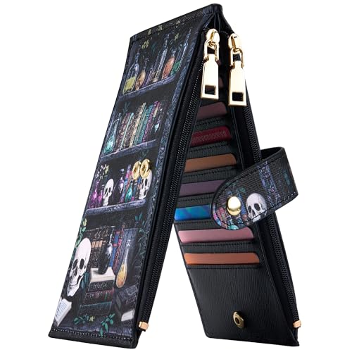 Image of Travelambo RFID Wallet Women Large Size Bifold Multi Card Wallet Case with Zipper Pocke Credit Card Holder for Women
