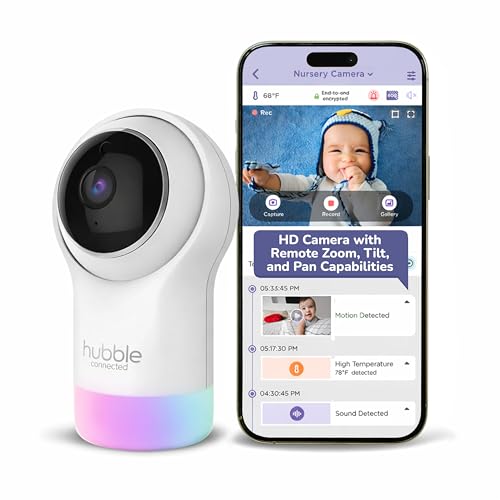 Image of Hubble Connected Nursery Pal Glow Smart Connected, Wi-Fi Enabled Baby Monitor, View from Compatible Smartphone