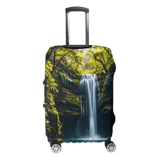 Waterfall Luggage Cover, Washable Elastic Suitcase Cover Protector Fit 18-32 Inch Luggage4