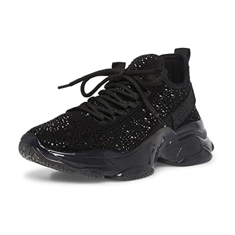 Steve Madden Women's Maxima Sneaker, Black, 7.5 Cover
