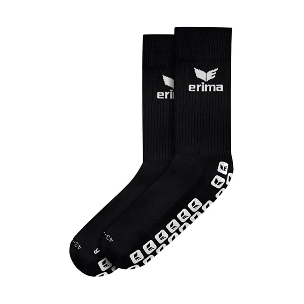 Erima Unisex Grip Training Socks (3182401), black/grey, 35-38