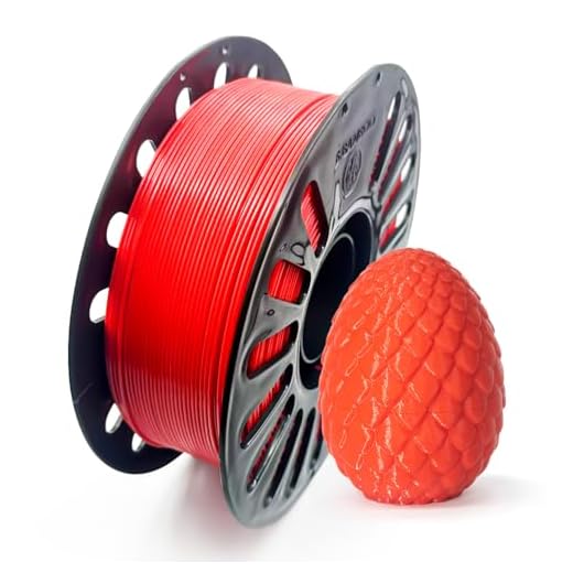 PETG 3D Printer Filament 1.75mm, 1kg (2.2lbs), Dimensional Accuracy ±0.03mm, Vacuum Sealed-Red