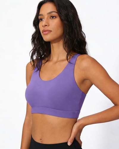 Image of Sports Bras for Women, High Impact Sports Bra - Racerback Running Bra Padded Yoga Bra, Workout Crop Tank Tops Longline