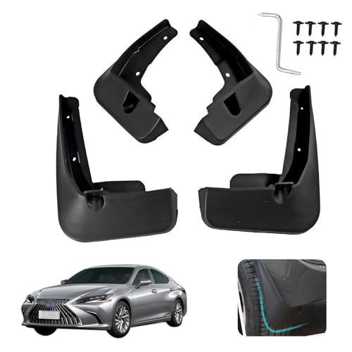 Image of Custom Fit for Mud Flaps Lexus ES 350 / ES 300h 2019-2024 Mud Splash Guard Front and Rear 4-PC Set