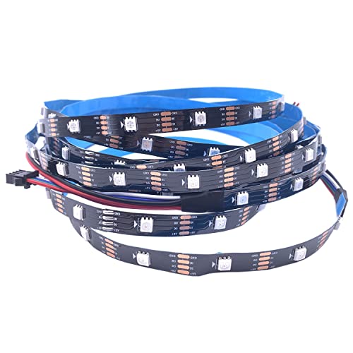 Image of DC 5V WS2813 Led Strip Light Dual Signal Individually Addressable 5m 30 LEDs WS2812B Updated Black White PCB (Black PCB IP20, 5M 30LED /M)