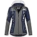 Produktbild Arctic Seven Damen Softshell Funktions Outdoor Regen Jacke Sport Kapuze AS181 [AS-181-Grau-Navy-Gr.M]