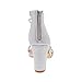 TOP Moda Rosa-66 Ankle Strap Dressy High Heel Sandal, Non-slip Sole, For Wedding, Party, Prom, Evening Wear, or Any Occasion, Sleek Style Block Heel Sandals, Silver Glitter, 10