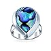 Bling Jewelry Lágrima Grande Bisel Arco Iris Shell Boho Abalón Moda Declaración Anillo Para Adolescentes Para Mujer Imagen de Bling Jewelry Lágrima Grande Bisel Arco Iris Shell Boho Abalón Moda Declaración Anillo Para Adolescentes Para Mujer