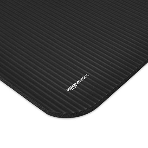 Image of AmazonBasics 13mm Extra Thick Yoga Mat with Carrying Strap, Black & Neoprene Dumbbell Pair, 2 x 2Kg