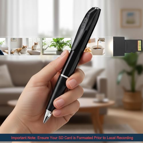 Image of Portable Pen Mini Camera Pet Monitors 1080P Pictures Taking with 32GB MicroSD Card(No Audio)