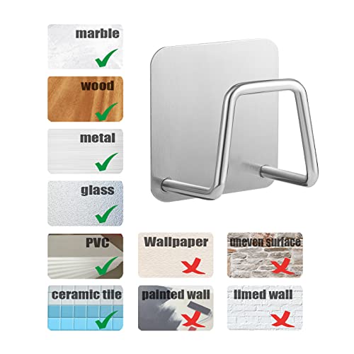 AIEX 4 Pezzi Porto Spugna Acciaio Inox, Adesivo