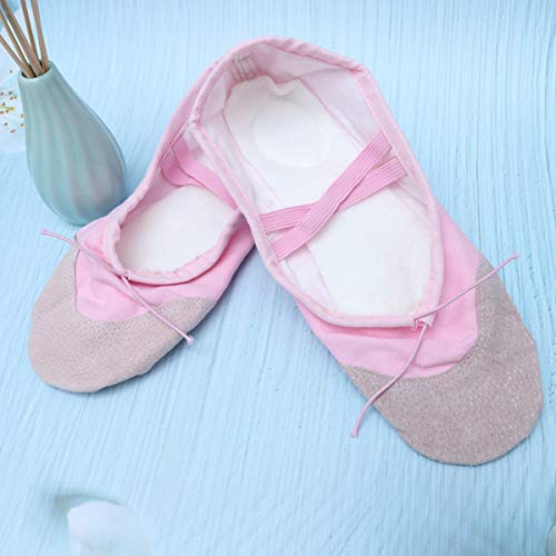 Sapatos de balé de lona HEALLILY sapatilha de balé sola completa Yoga rasteirinhas sapatos de pilate