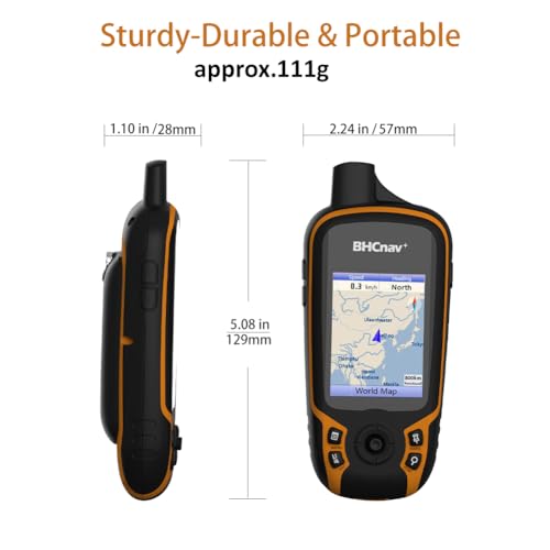 BHCnav NAVA F30 Handheld GPS Navigation Device, Colorful Map Display, Land Accuracy Surveying Equipment for Outdoor Hiking Hunting Traveling Adventures