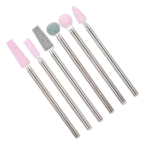 Juego de 6 brocas para taladro de uñas de acero inoxidable miniatura 6