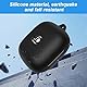 HAMKU 1 Pcs Hülle Kompatibel mit Beats Powerbeats Pro 2, Silikon Stoßfeste Schutzhülle, Ultradünn Case Cover, Kein Geruch, Hülle Silikon mit Karabiner- Schwarz
