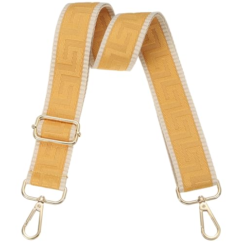 Image of PATIKIL Purse Strap, Adjustable Crossbody Bag Straps Wide Shoulder Strap Universal Replacement Shoulder Bag Belt for Women's Handbags Canvas Satchels Bags Backpack, Yellow