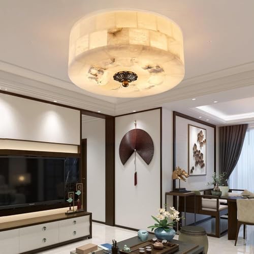 Plafonnier marbre moderne plat pour éclairer un plafond bas