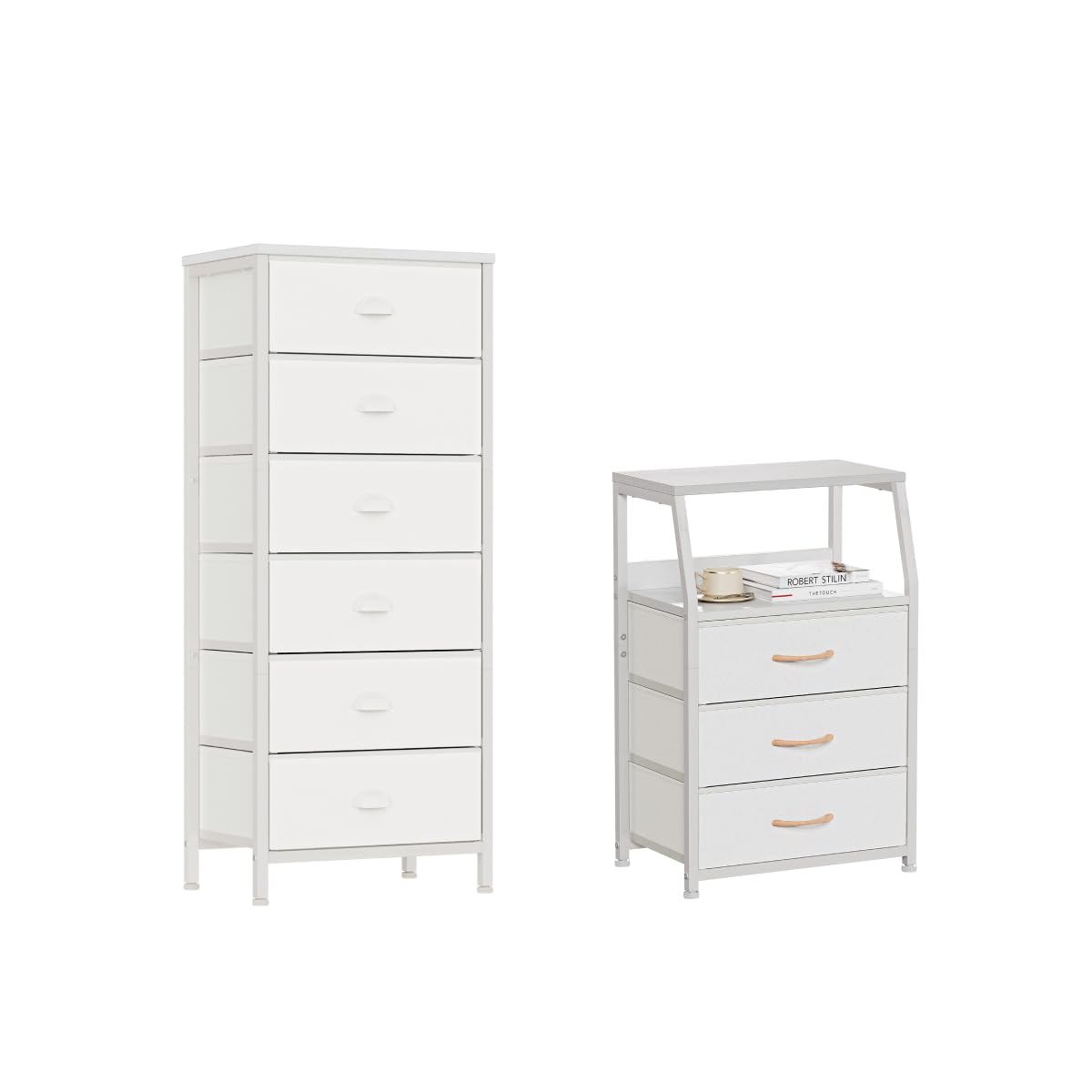 Amazon.com: Furnulem White Dresser with 3 Drawers, Tall Dresser for  Bedroom,Vertical Storage Tower Unit Storage Organizer Fabric Dresser for  Bedroom, Closet, Hallway, Nursery : Home & Kitchen