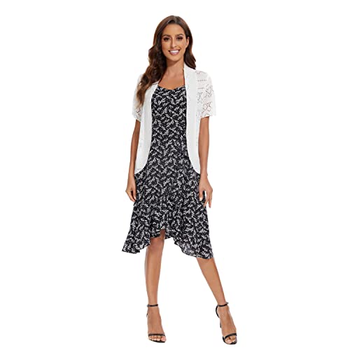 Women's Open Front Bolero Shrug Lightweight Knit Hollow Out Cropped Cardigan4