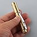 PAERKU Brass mini flashlights,Thunder Nichia 519a-4000K LED EDC flashlights with Battery Included for Emergency, Camping, and Outdoor Use -Brass