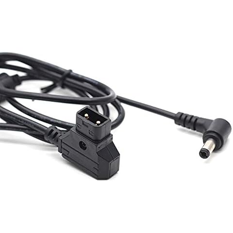 SZJELEN Right Angle DC Power Cable,D-Tap to 12V DC5.5X2.5mm Right Angle Power Cable for KiPRO LCD Monitor DSLR Rig Power V-Mount Battery (DC Straight Cable) Cover