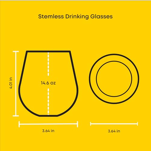 Image of JoyJolt Star Wars Dark Side Stemless Drinking Glasses Set of 4, 15 oz Tumblers, Kitchen Glasses ft. General Grievous, Kylo Ren, Darth Vader, Emperor Palpatine, Darth Maul