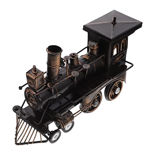 Cabilock 1Pc Retro Loco Ornament Steam Locomotive Model for Home Decoration Office Decor Play and Photography Display