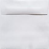 Classic Linen Solar White - 7.5 in (7.5X7.5) Square Envelopes (80T/Linen) - 25 PK