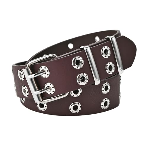 Sup-Coente Goth Belt Punk Y2k Studded Leather Belt Gothic Waist Belts